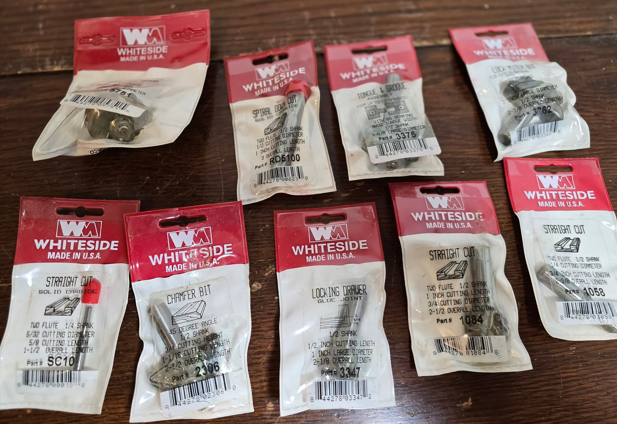 Router Bits Lot Whiteside Made In USA #2725 | Auctionninja.com