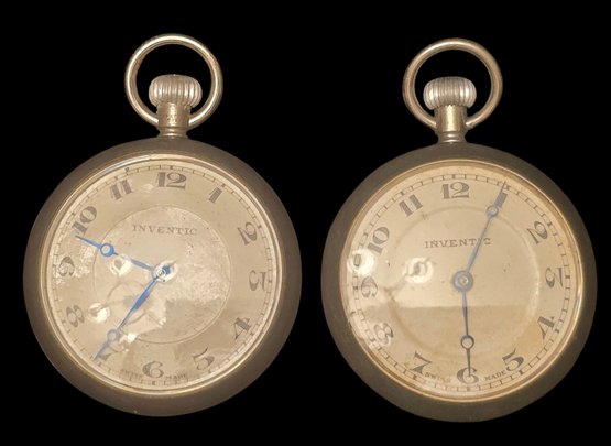 Pair Of Vintage Inventic Pocket Watches #10936 | Auctionninja.com