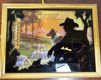 Vintage Small Frame Advertising Thermometer