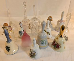 Glass And Ceramic Bell Lot #1