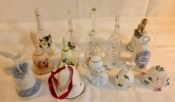 Glass And Ceramic Bell Lot #2