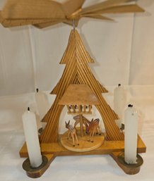 Candle Powered Wooden Deer Carousel