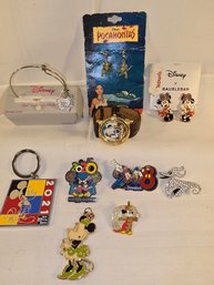 Disney Lot-watch, Pins, Bracelet Etc.