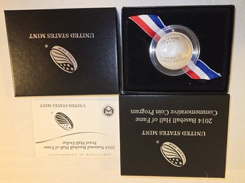 Silver Coin 2014 Baseball Hall Of Fame