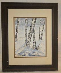 Water Color - White Birch By Marylin Turley