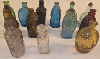 Mixed Colors Of Miniature Bottles Of Different Shape And Sizes