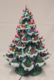 Ceramic Christmas Tree With Snow And Beautiful Base