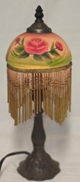Bronze Colored Rose Boudoir Lamp