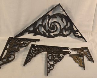 Miscellaneous Cast Iron Shelf Brackets- With Unique Designs