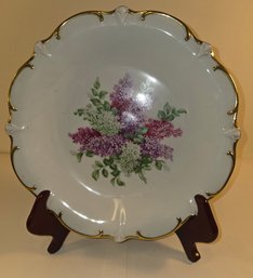 Lilac Plate From Bavaria With Gold Trim