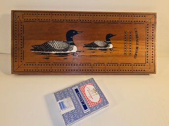 Cribbage Board With Loons