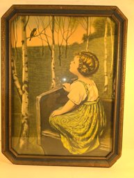 Art 'Spring Song ' Simon Glucklich Art Deco Print 13 X 17