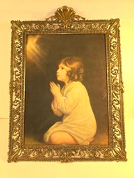 Art Praying Kneeling Girl