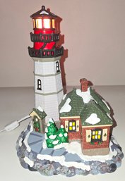 Snow Village Christmas Cove Lighthouse Light
