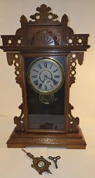 Antique Walnut Mantel Clock