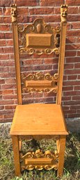 Antique Gothic Wood Chair