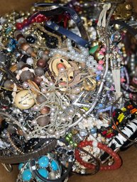 Box With 47 Lbs. Of Mixed Jewelry