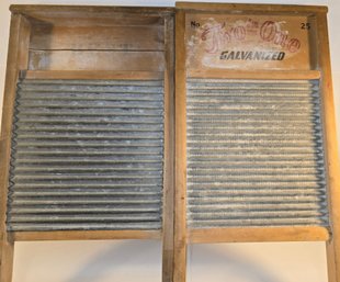 2-Galvanized Wash Boards
