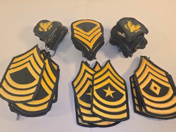 Vintage US Army Military Rank Patches Lot