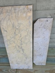 2 Pieces Of Antique Slab Marble