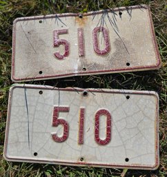 Vintage Fire Road Plate Markers # 510 Set