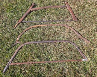 3 Antique Crosscut Buck Saws