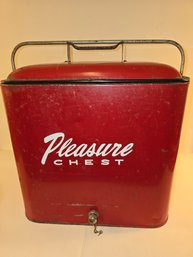Vintage Pleasure Chest Metal Carry Cooler