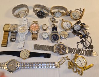 Lot Of Men's Wrist And Pocket Watches