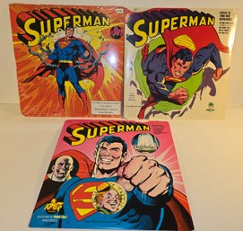 Lot Of 3 1970's DC Superman Albums 2 Still In Original Plastic