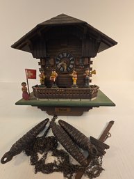 Vintage Swiss Cuckoo Clock Band Untested