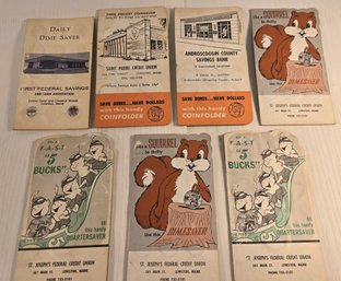 Vintage Lot Of Bank Credit Union Coin Savings Books