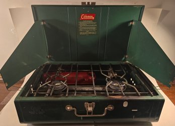 Vintage 1970's Coleman Camping Cook Stove 2 Burner