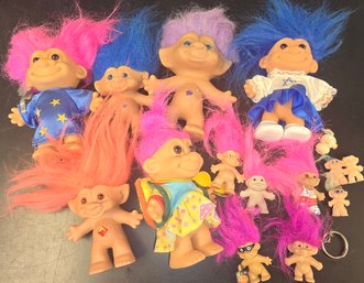 Lot Of Vintage Troll Dolls