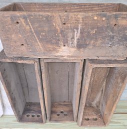 4 Antique Wood Boxes 13' Wide X 9' Tall X 9' Deep