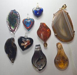 Lot Of Glass Pendants 1 Stone Pendant