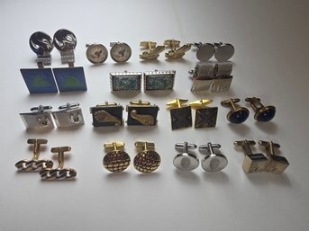 15 Pairs Of Vintage Cuff Links