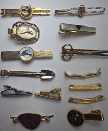Lot Of Vintage Tie Bars And Tie Clips