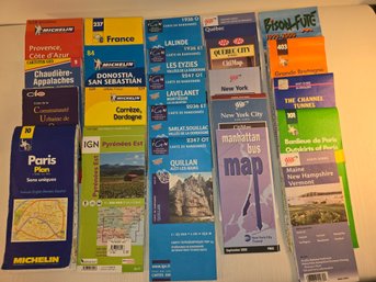 Lot Of Vintage Travel Maps