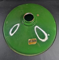 Vintage Porcelain Enamel Light Shade Green