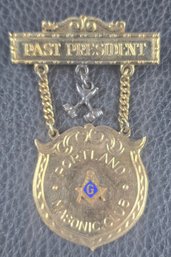 Masonic Past President Pin, Portland Maine Masonic Club