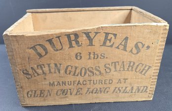 Antique Advertising Box,' Duryeas' ' Satin Goss Starch