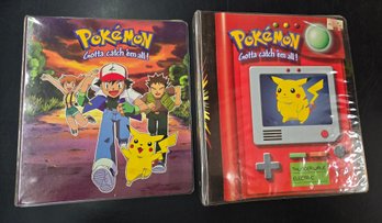Pair Of Vintage Pokemon Collectible 3 Ring Binders