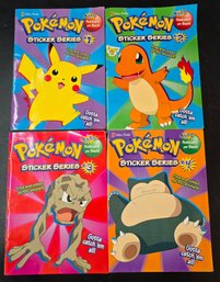 4 Pokemon Sticker Series Coloring Activity Golden Books Lot