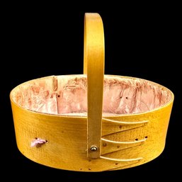 Early Shaker 3 Finger Oval Bentwood Sewing Basket