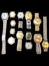 Lot Of Vintage Watches Pieces And Parts Most Are Timex