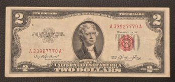 2 Dollar Red Seal Bill