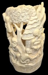 Antique African Bone Carving, Naturalistic Motif