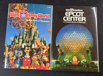 Pair Of Disney World 'A Treasure Book Of Memories' Souvenir Books 1989