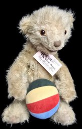 'secret Garden' Plush Teddy Bear With Striped Ball