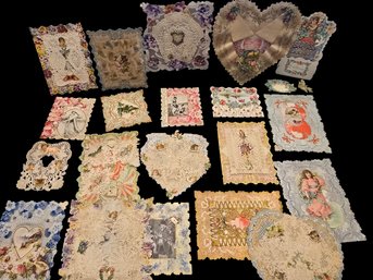 Victorian Die Cut Greeting Card Lot